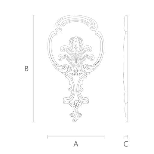 Elegant beech set in the form of a rounded leaves